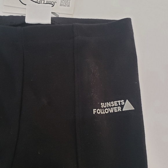 Zara Black label detail ribbed leggings jogger kid size 10 - Picture 6 of 7